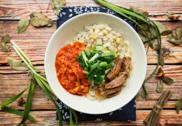 干拌面美食特写