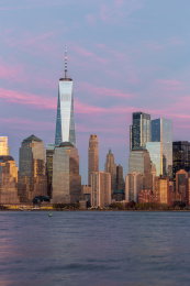 美国纽约城市风光，黄昏