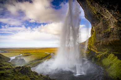冰岛塞利亚兰大瀑布