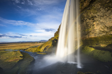 冰岛塞利亚兰大瀑布