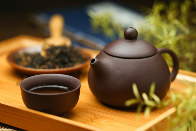 紫砂茶具和茶叶
