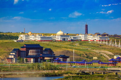 内蒙古呼伦贝尔海拉尔两河圣山一塔两寺旅游区