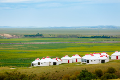 内蒙古呼伦贝尔巴彦呼硕蒙古部落蒙古包