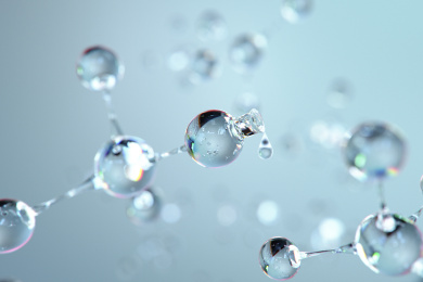 类似显微镜下的分子结构的背景。