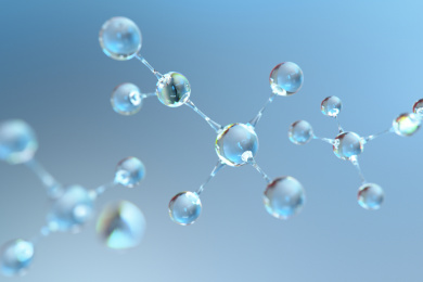 类似显微镜下的分子结构的背景。