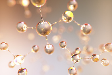 类似显微镜下的分子结构的背景。