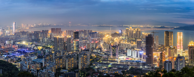 深圳南山区深圳湾全景