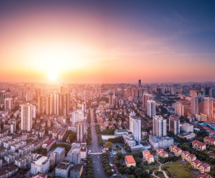 航拍广西南宁城市风光