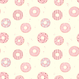 粉色甜甜圈卡通手绘图案