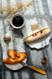 早餐 面包 咖啡 美食 甜点 鸡蛋