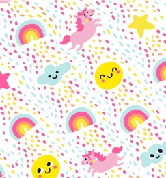 复活节卡通插画兔子，独角兽，绵羊，小鸡，花朵，鸡蛋