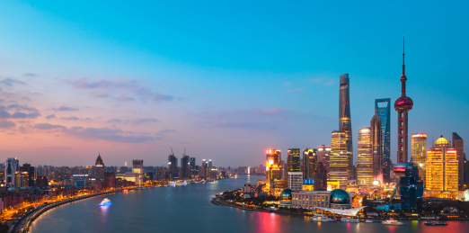 上海城市建筑夜景风光