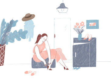 清新少女 粉嫩  小资时尚生活 小日子  插画  出行 时尚穿搭