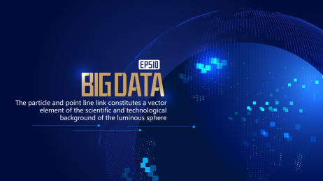 点构图三维地球，全球化、国际化互联网科技、大数据技术概念。