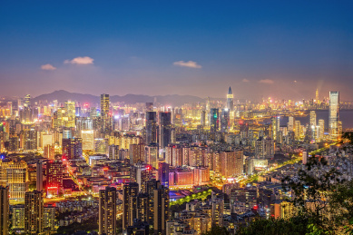 深圳湾后海商业中心/深圳城市夜景风光