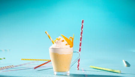 鲜奶油水果芒果颗粒美味芒果甜点