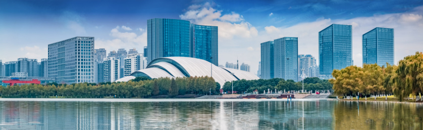 安徽省合肥市天鹅湖金融商务中心建筑景观