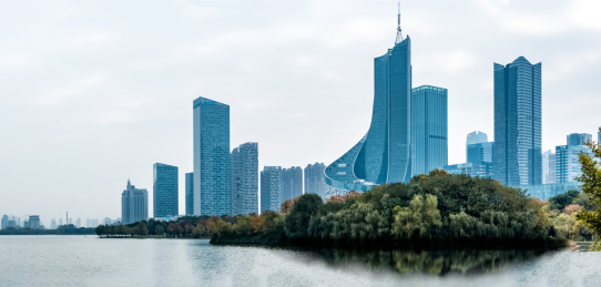 安徽省合肥市天鹅湖金融商务中心建筑景观