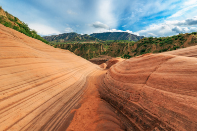 靖边龙洲丹霞波浪谷