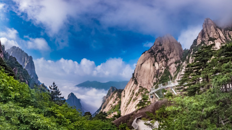安徽省黄山市黄山风景区莲蕊峰自然景观