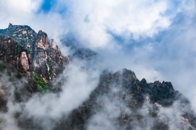 安徽省黄山市黄山风景区天海大峡谷自然景观