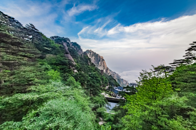 安徽省黄山市黄山风景区天海大峡谷自然景观