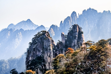 安徽省黄山市黄山风景区北海大峡谷自然景观