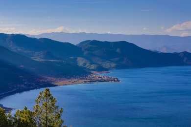 中国云南四川交界处的泸沽湖
