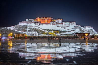 布达拉宫夜景
