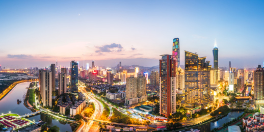 深圳市罗湖区城市天际线