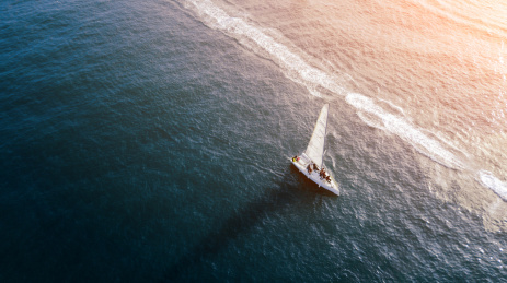 中国山东青岛海景航拍