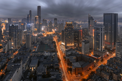 大连嘉禾广场夜景