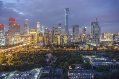 北京国贸夜景