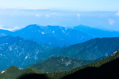 陕西秦岭太白山国家森林公园日出日落云海风光