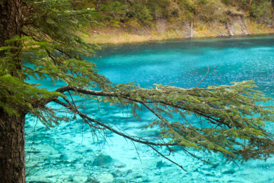 九寨沟的蓝色海子