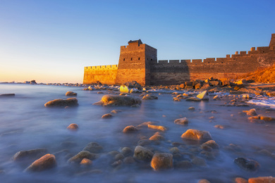 冬季的山海关老龙头