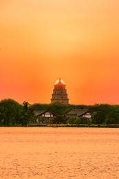 西安城市风光名胜古迹大雁塔大慈恩寺南湖大唐芙蓉园