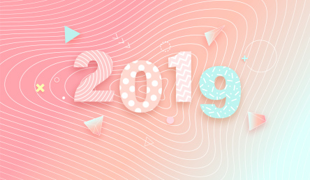 2019新年横幅背景设计