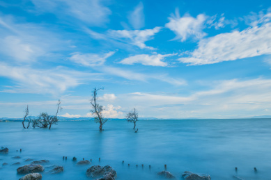 中国云南昆明滇池南岸风光