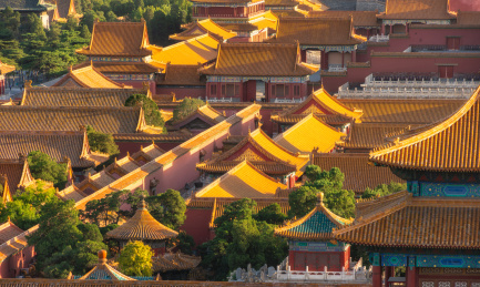 鸟瞰北京故宫