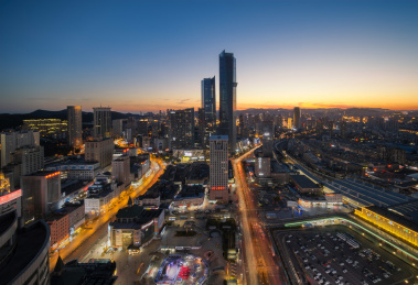 大连火车站城市夜景