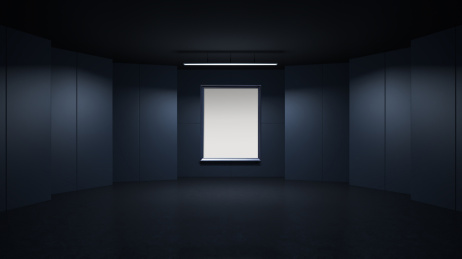 极简主义设计式的房空间，3D渲染