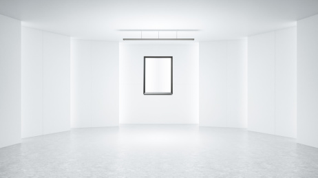 极简主义设计式的房空间，3D渲染