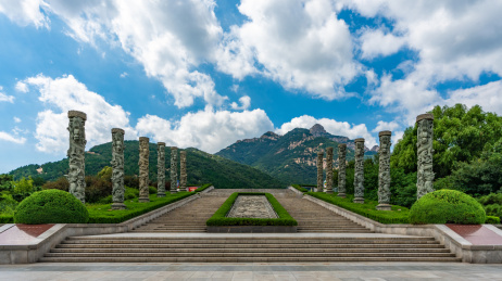 中国山东泰安泰山天外村风光