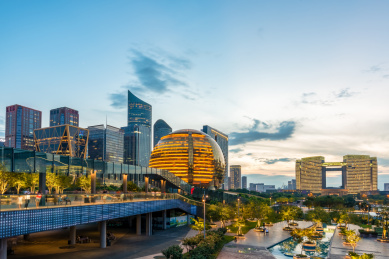 杭州钱江新城建筑风光