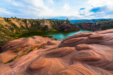 陕北靖边波浪谷