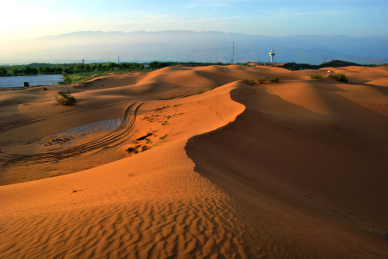 宁夏沙坡头沙漠风景唯美摄影