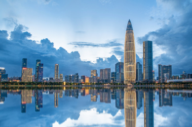 深圳城市风光夜景天际线