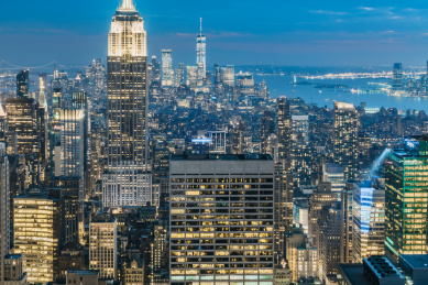 纽约天际线夜景