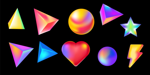 几何立体迷彩渐变